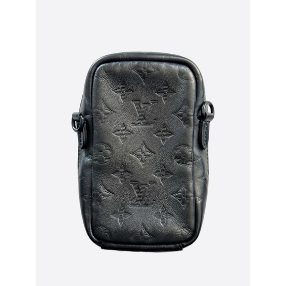 Louis Vuitton Black Shadow Monogram Double Phone Pouch NM - Picture 2 of 4